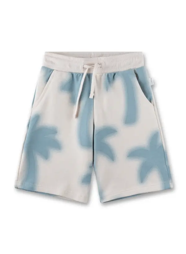 Sanetta Jungen Sweatshorts beige Palmen