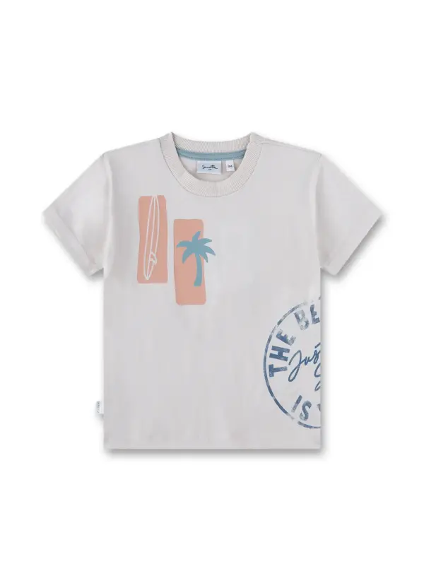 Sanetta Jungen T-Shirt beige bedruckt