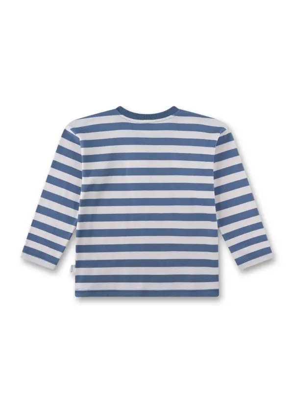 Sanetta Jungen-Langarmshirt Blau/weiss gestreift – Bild 2