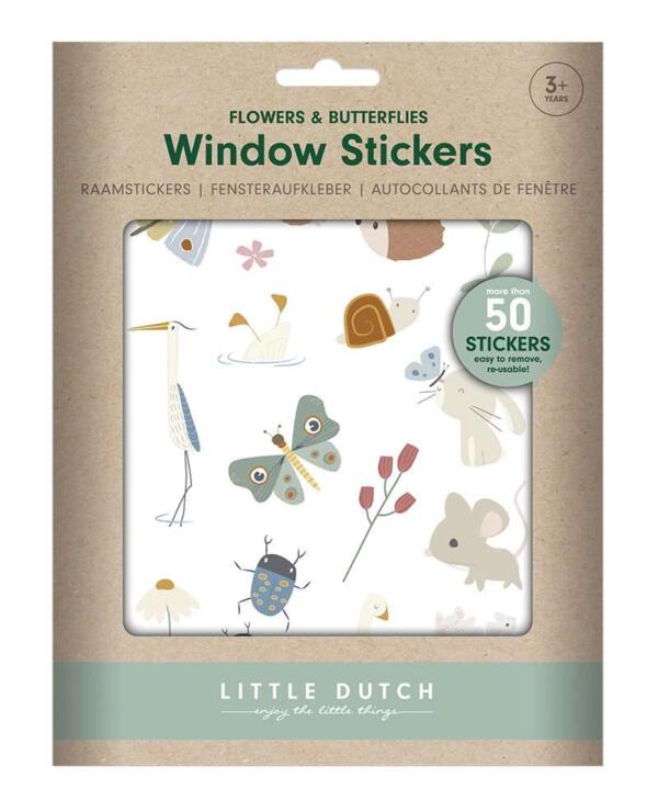 Fenstersticker Flowers & Butterflies Little Dutch