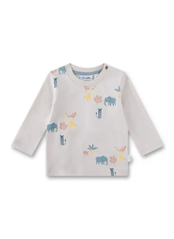 Sanetta Jungen-Langarmshirt Beige