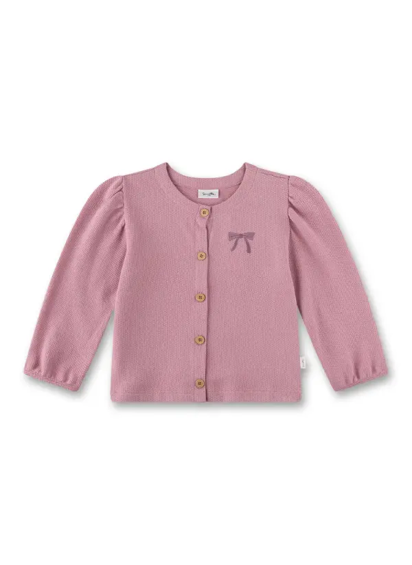 Sanetta Mädchen-Cardigan Rosa Schleife