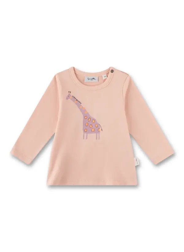 Sanetta Mädchen-Langarmshirt Rosa Giraffe