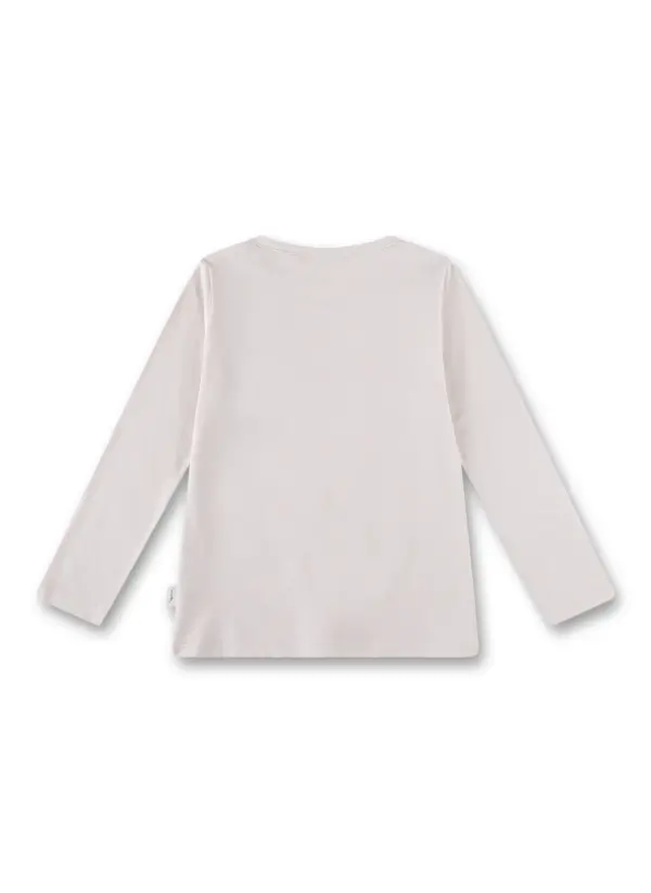 Sanetta Mädchen-Langarmshirt Beige bedruckt – Bild 3
