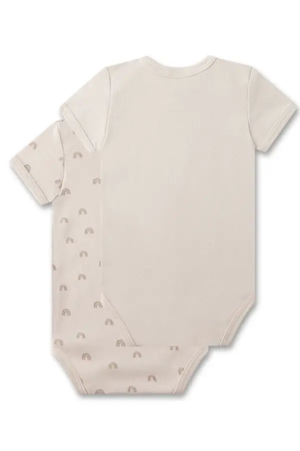 Sanetta Baby-Body kurzarm (Doppelpack) beige – Bild 2