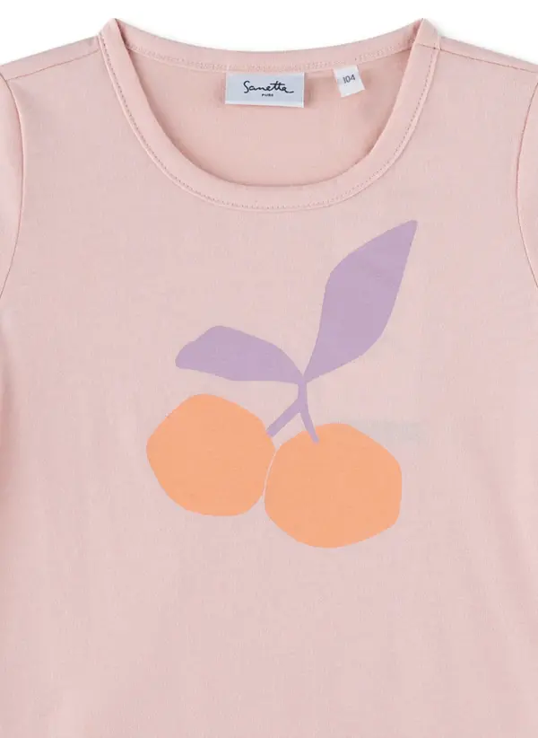 Sanetta Mädchen T-Shirt Rosa Aufdruck Kirsche – Bild 2