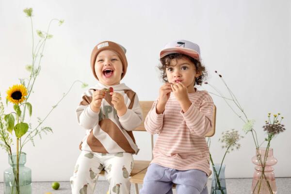 Kinder Langarm Shirt gerippt - Little Gang, Kirsche Rosa – Bild 3