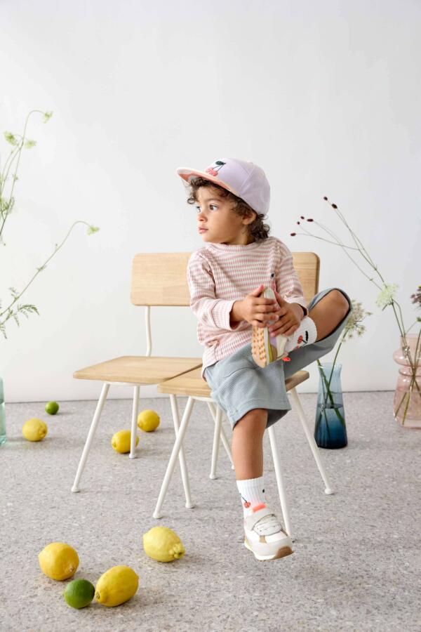Kinder Langarm Shirt gerippt - Little Gang, Kirsche Rosa – Bild 5