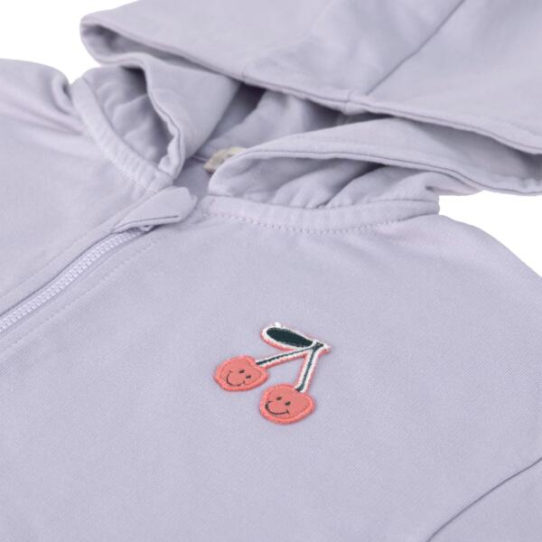 Sweatjacke Kinder - Bio Baumwolle, Little Gang, Lila – Bild 2