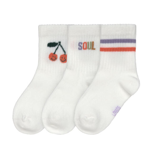 Tennissocken Kinder 3er-Set - Little Gang, Kirsche