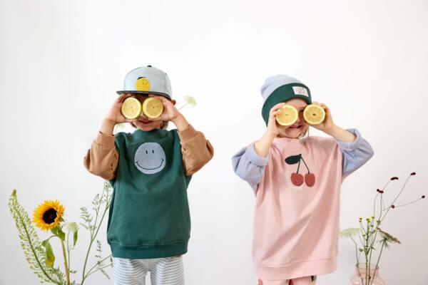 Kinder Pullover - Bio Baumwolle, Little Gang, Kirsche Rosa – Bild 5
