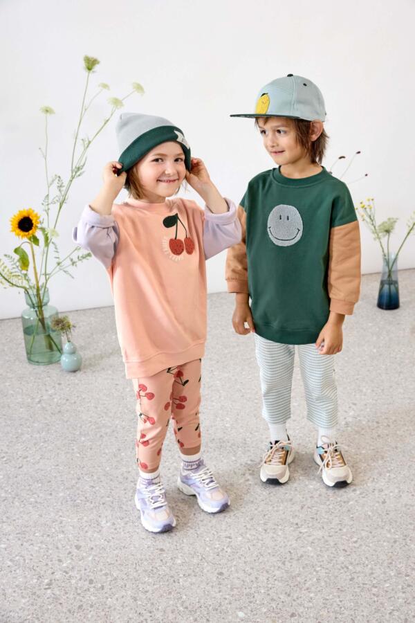 Kinder Pullover - Bio Baumwolle, Little Gang, Kirsche Rosa – Bild 3