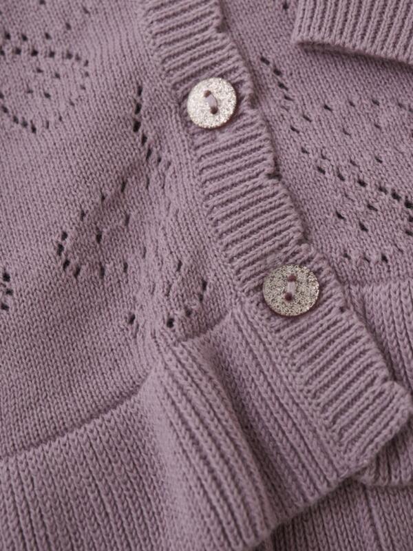 Minymo - Cardigan Knit berry-lila – Bild 3