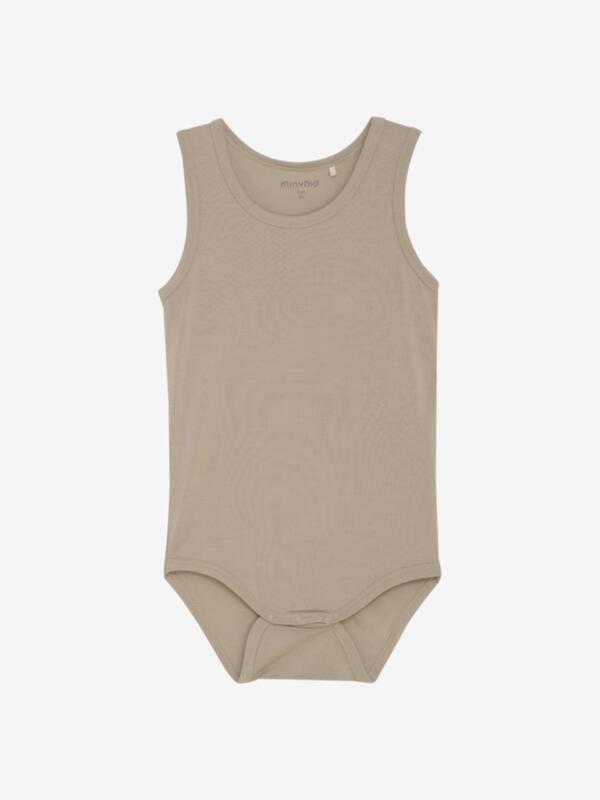 Minymo - Body ärmellos Bambus Taupe/beige