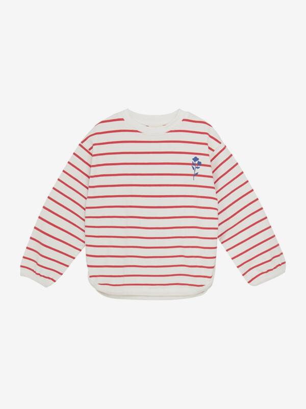 Minymo - Sweatshirt LS Y/D 123807 - 4651 - Cayenne gestreift