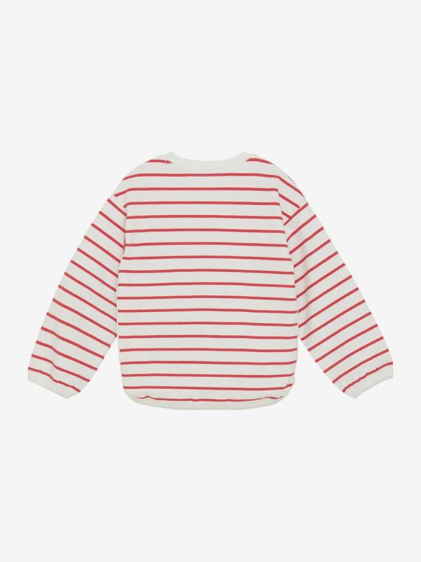 Minymo - Sweatshirt LS Y/D 123807 - 4651 - Cayenne gestreift – Bild 2