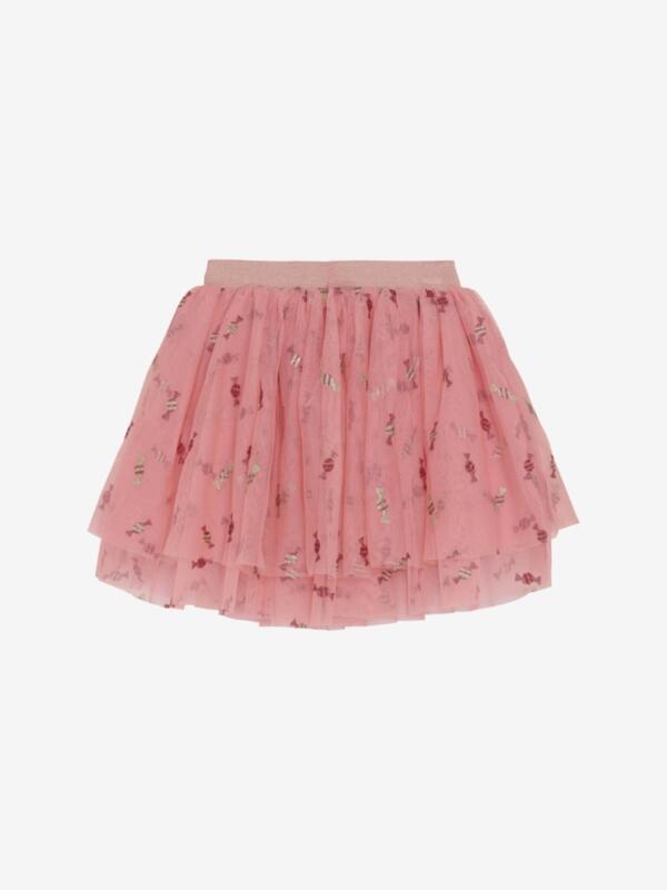 Minymo - Skirt w. Glitter AOP Tüll pink – Bild 2