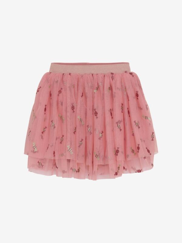Minymo - Skirt w. Glitter AOP Tüll pink