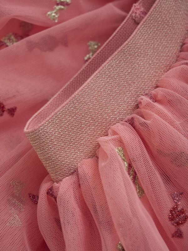 Minymo - Skirt w. Glitter AOP Tüll pink – Bild 3