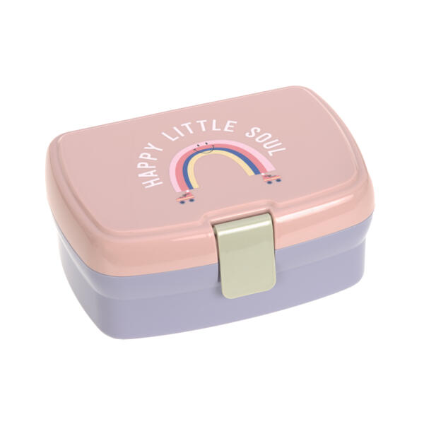 Lässig Brotdose Kinder - Tiny Outdoor, Regenbogen Rosa Lila