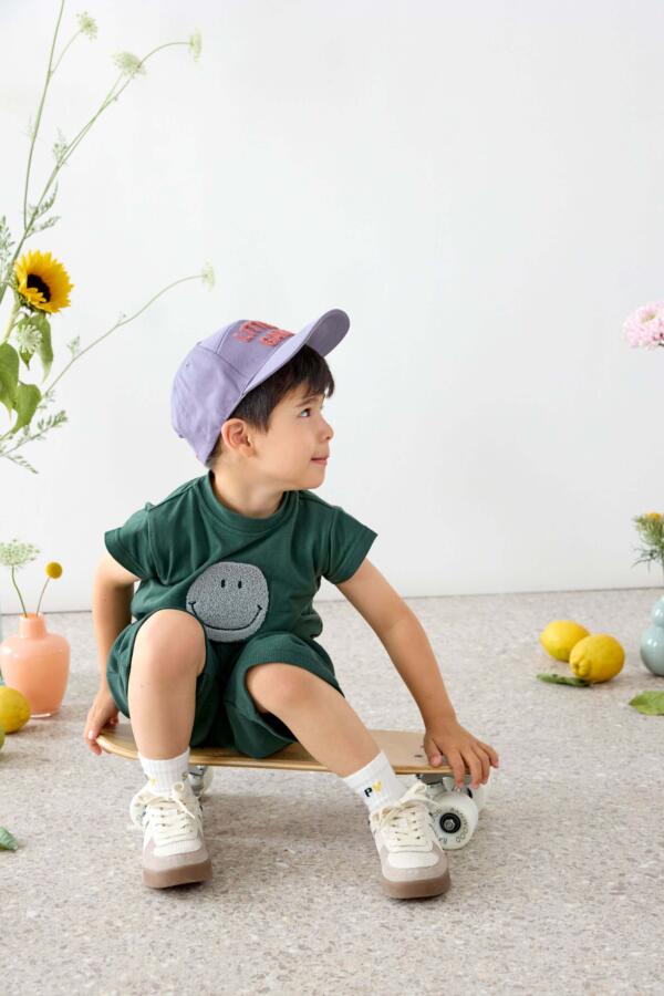 Kurze Hose Kinder - Bio Baumwolle, Little Gang, Dunkelgrün – Bild 5