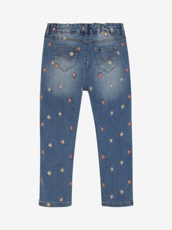 Minymo - Denim Jeans Blumen bestickt – Bild 2