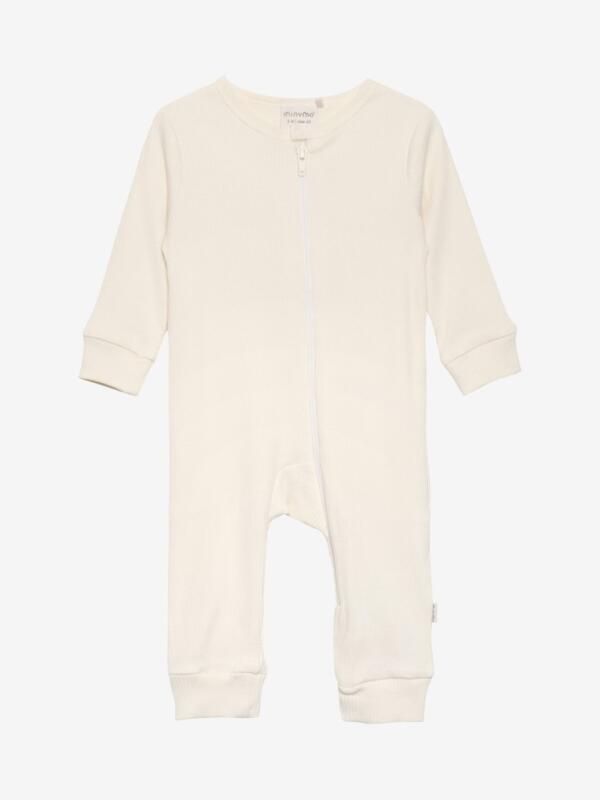 Minymo - Jumpsuit LS Rib 6173 - 242 - Seedpearl creme