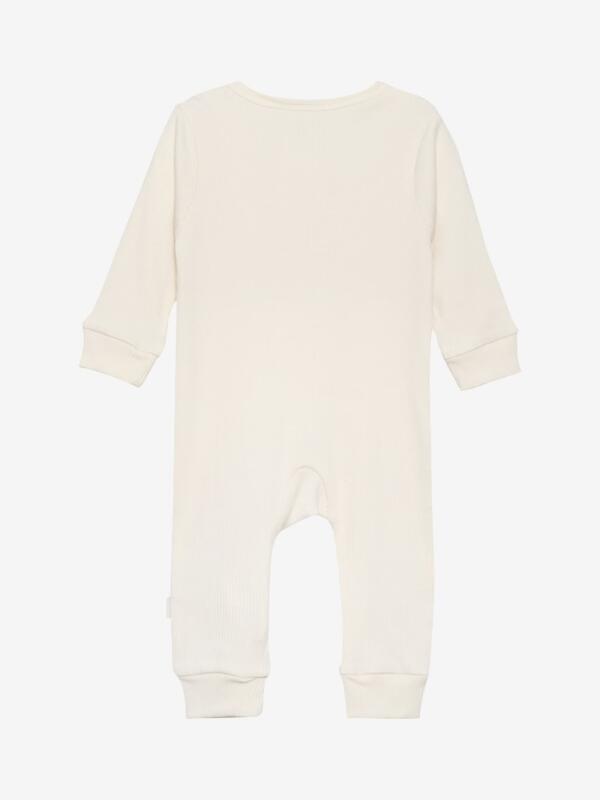 Minymo - Jumpsuit LS Rib 6173 - 242 - Seedpearl creme – Bild 2