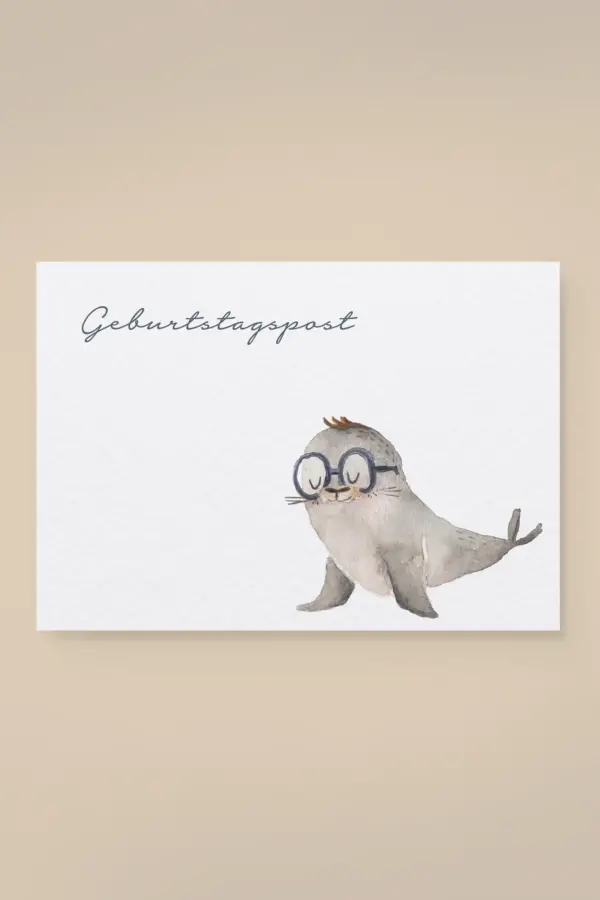 POSTKARTE ROBBE 'GEBURTSTAGSPOST' Leevje