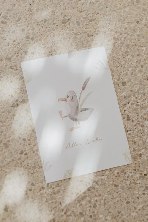 POSTKARTE MÖWE 'ALLES LIEBE' Leevje – Bild 2