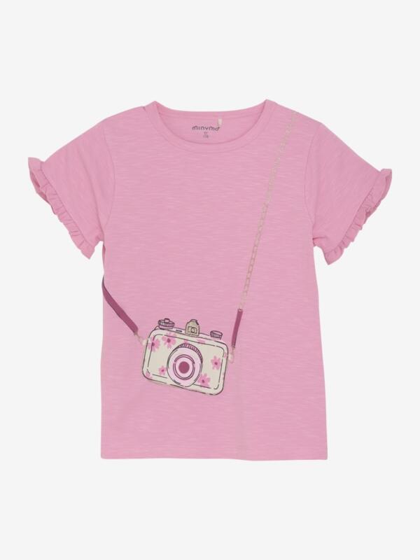 Minymo - T-shirt SS  Camera  Rosebloom