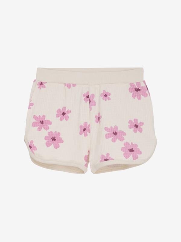 Minymo - Shorts Sweat AOP Blumen pink