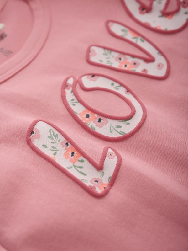 Minymo - T-shirt SS Love- Strawberry Pink – Bild 3