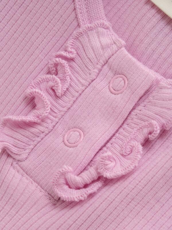 Minymo - Body SS Rib  Light rose – Bild 3