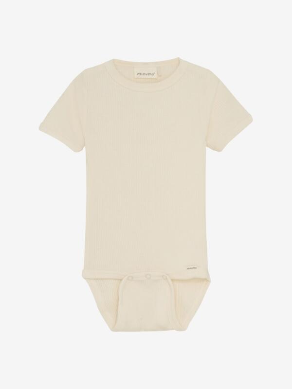 Minymo - Body SS Rib offwhite - White Swan