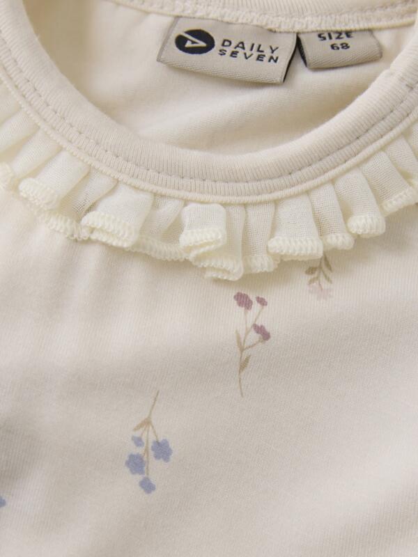 Daily Seven - Body Longsleeve Flowerprint 910087 - 1700 - Off White – Bild 2