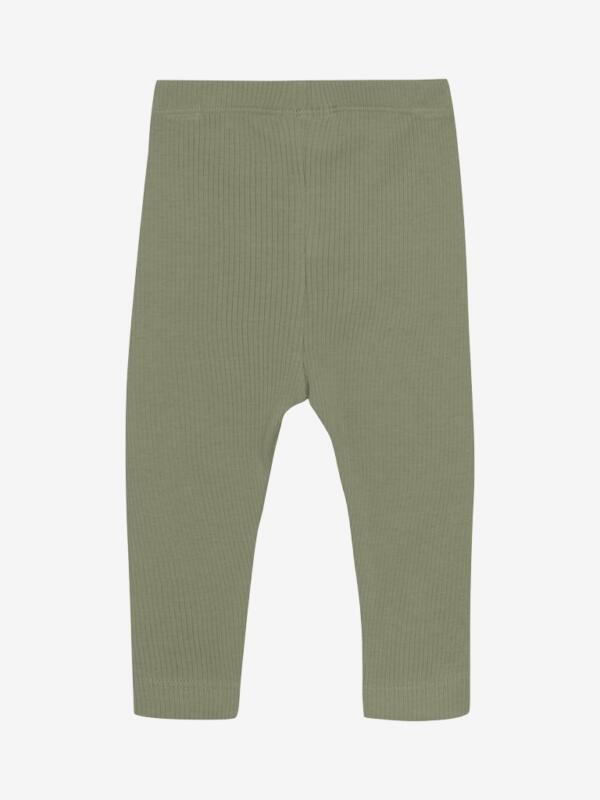 Minymo - Legging Rib olivgrün - Sea Spray – Bild 2