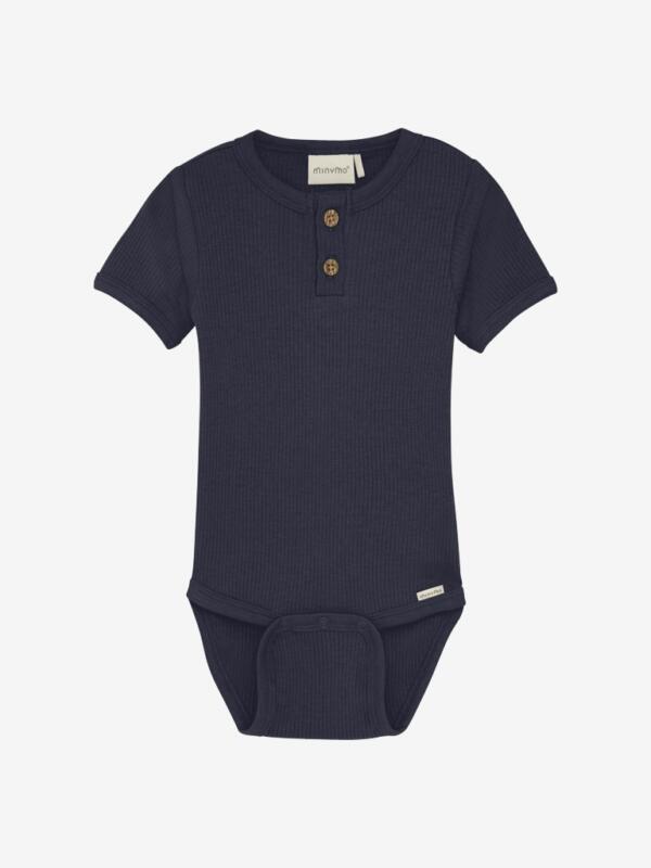 Minymo - Body SS Rib dunkelblau - Blue Nights