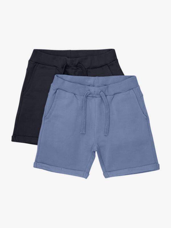 Minymo - Shorts Sweat 2-Pack dunkelblau, hellblau