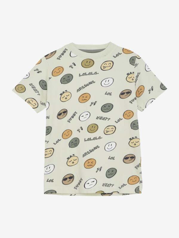 Minymo - T-shirt SS Smiley /Tender Greens