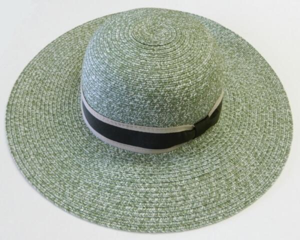 Pure Pure DAMEN-HUT PAPER breiter Rand uni bzw.mehrfarbrig mit Raffia