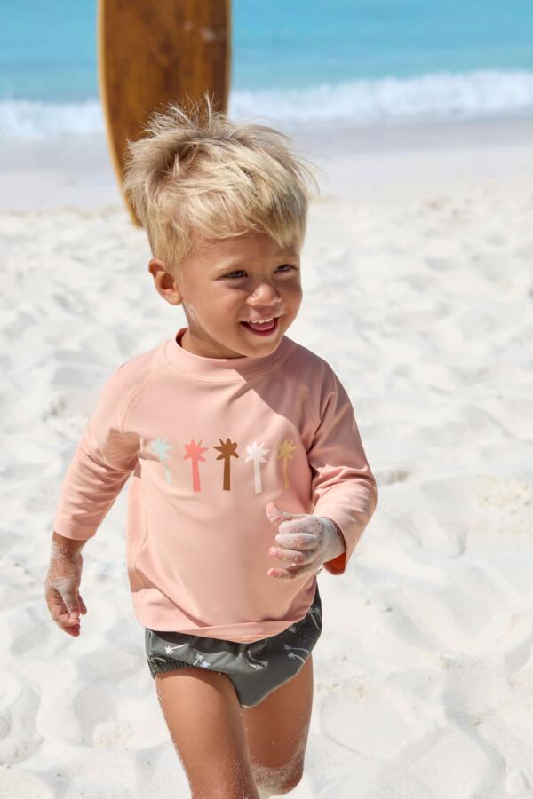 UV Shirt Kinder Langarm - Palmen, Rosa – Bild 3