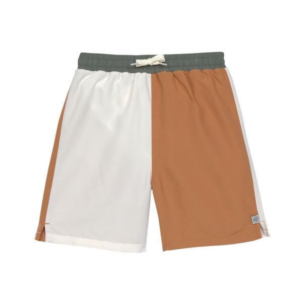 Lässig UV Badehose Kinder, Braun Weiß