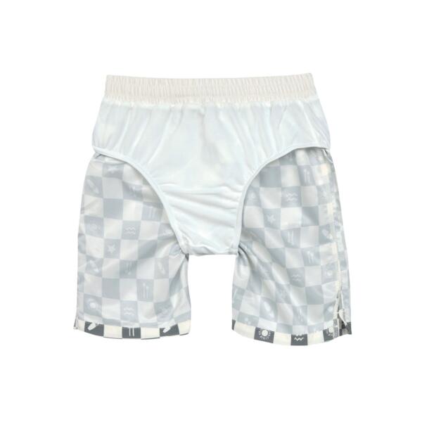 Lässig UV Badehose Kinder - Kariert, Oliv – Bild 2
