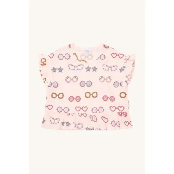 Hust and Claire T-Shirt Alma mit Sonnenbrillen Allover-Print | Rose Beach |