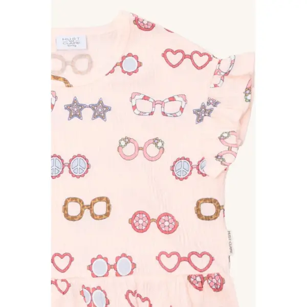 Hust and Claire T-Shirt Alma mit Sonnenbrillen Allover-Print | Rose Beach | – Bild 2