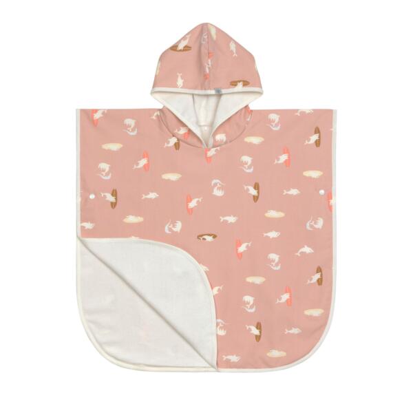 Lässig UV Badeponcho Kinder - Delfin, Rosa