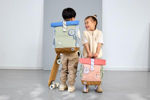 Lässig Kinderrucksack Rolltop - Sunny Explorer, Grün Blau Medium – Bild 7