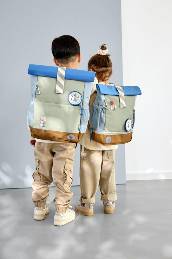 Lässig Kinderrucksack Rolltop - Sunny Explorer, Grün Blau Medium – Bild 8