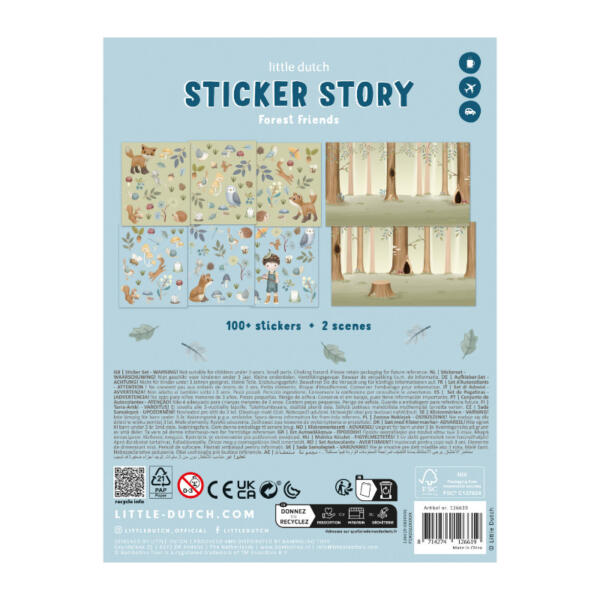 Stickerbuch Sticker Story Forest Friends | Little Dutch – Bild 3
